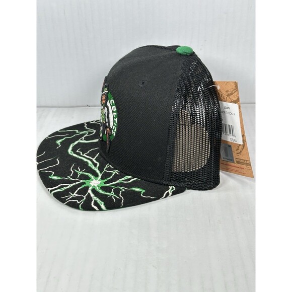 Mitchell & Ness Boston Celtics NBA Storm Adjustable Snapback Trucker Hat Cap NWT - Picture 3 of 6